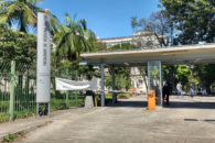 Entrada do campus da faculdade de medicina da USP (Universidade de São Paulo).